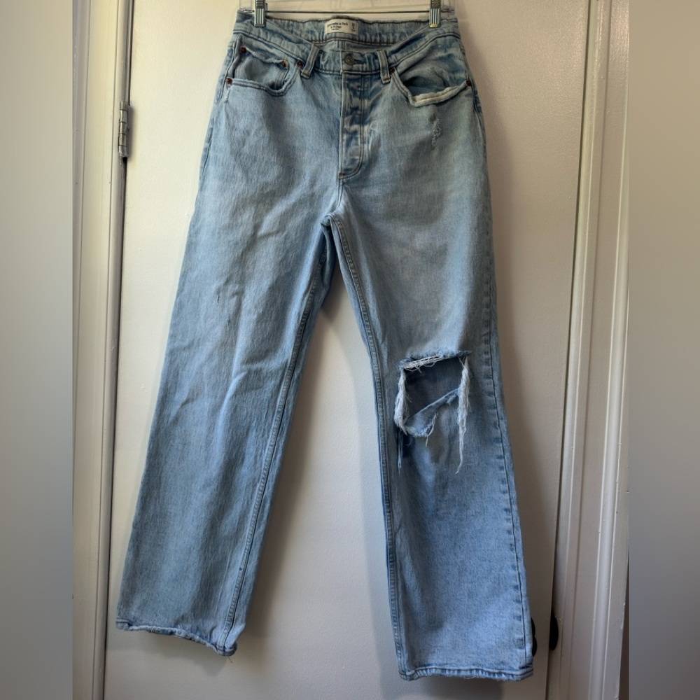 Abercrombie & Fitch Light Blue Straight Leg Jeans